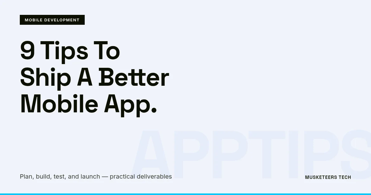 Image related to 9 essential mobile app development tips for creating a successful app
