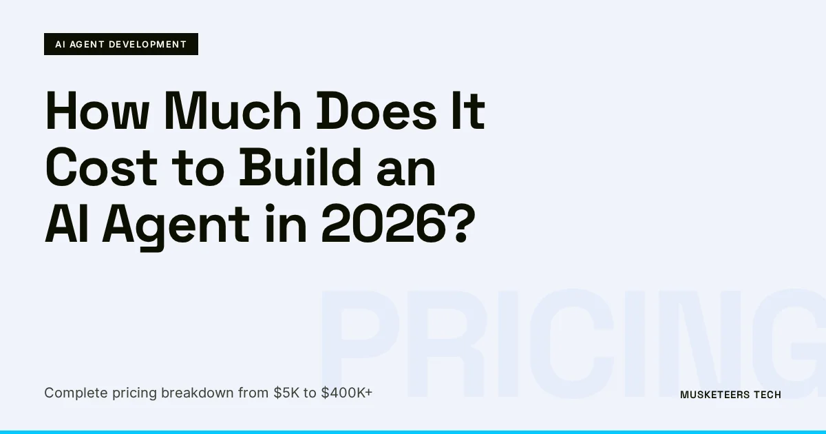 About how much does it cost to build an ai agent in 2026? complete pricing breakdown