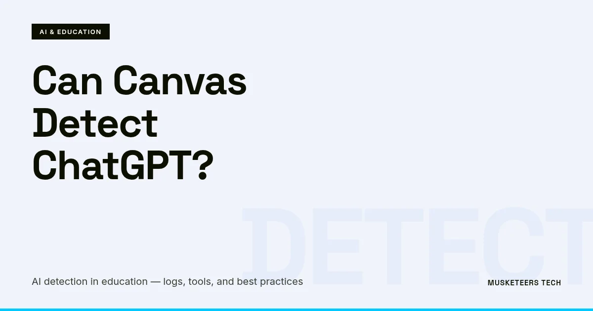 Image related to can canvas detect chatgpt? ai detection in education explained