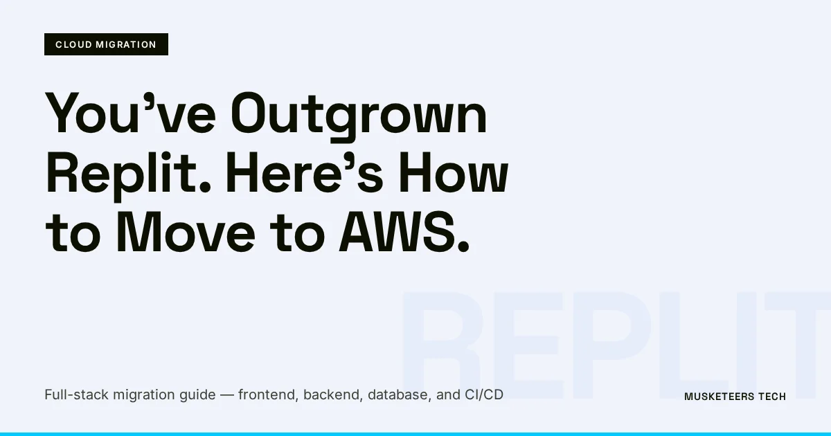 Image related to you've outgrown replit: how to move your app to aws and take full control of your stack